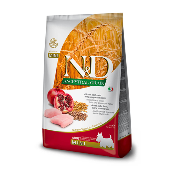 Farmina N&D Ancestral Grain Adult Mini Ξηρά Τροφή Με Κοτόπουλο 2.5kg