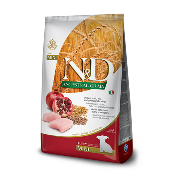 N&D Low Grain Chicken & Pomegranate Mini Puppy 2,5kg Με Κοτόπουλο
