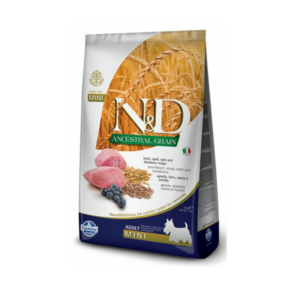 Farmina N&D Ancestral Grain Adult Mini Ξηρά Τροφή Με Αρνί 2.5kg