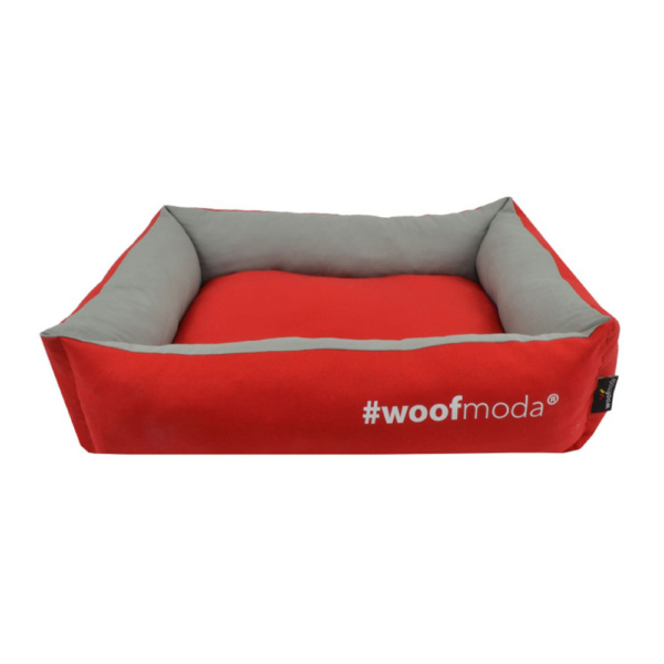 Woofmoda Κρεβάτι Σκύλου - Γάτας Πουφ Κόκκινο 46x53εκ.