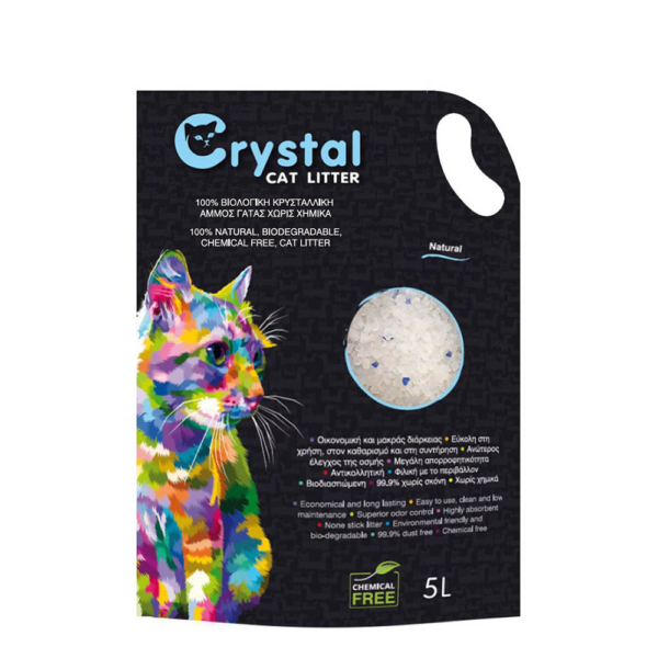 Crystal Cat Litter Natural Κρυσταλλική Άμμος 5L